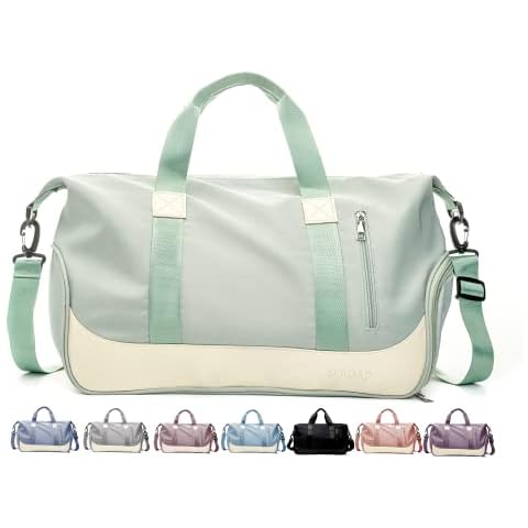 SOLOAD Bolsa de Gimnasio y Viaje con Compartimento para Zapatos y Bolsillo Impermeable (Verde) Cover