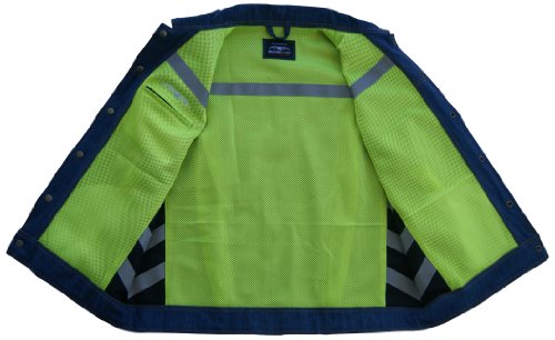 Image of Missing Link Lawless Reversible Denim Safety Vest