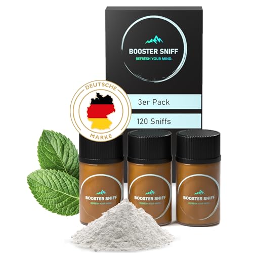 Booster Sniff Pack de 3 | Energy Sniff de Alemania | Concentrado y despierto | alternativa eficaz a las bebidas energéticas | Más de 120 olfatos