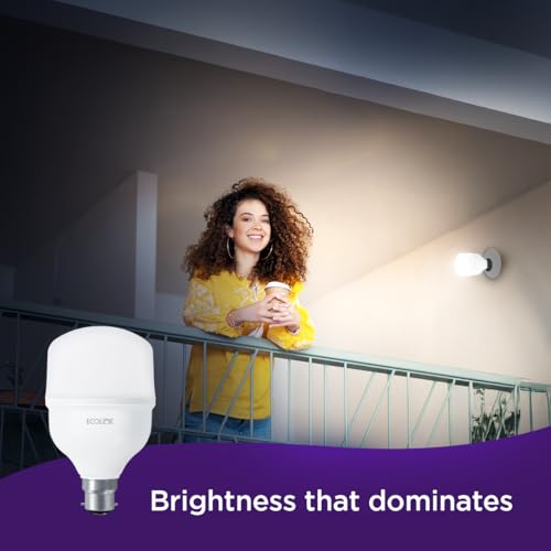 Image of EcoLink 30-watt LED Bulb | Bulb Base: B22, High Wattage LED Bulb for Hall & Home|Colour : Crystal White, Pack of 2