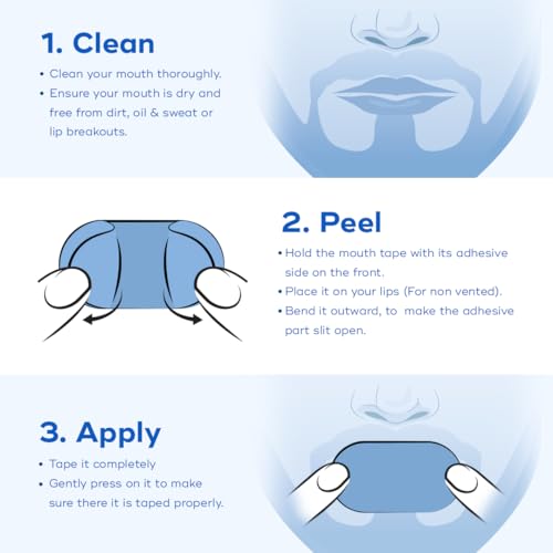 Image of BREATH FIX Mouth Tape for Sleeping (Pack of 2) | 60 Strips | Black Colour | Supports Nasal Breathing | Hypoallergenic Adhesive | CDSCO Approved |