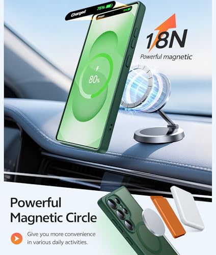 Image of FNTCASE for Samsung Galaxy S25 Ultra Case: [Fit for Magsafe] [Full Camera Protection] Translucent Matte Cases with [Screen Protector] Military Grade Shockproof Protective Phone Cover