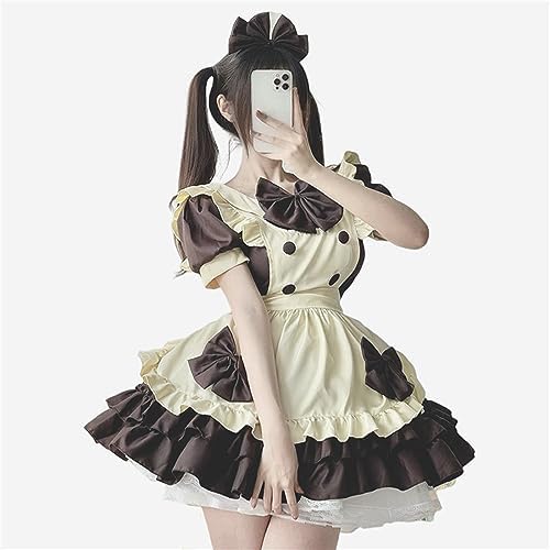 在庫あり　先行購入　レザー メイド服 コスプレ衣装 フリーサイズ Amazon.co.jp: [harukita] メイド服 コスプレ セット セクシー