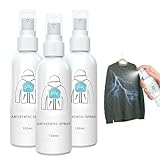 3 Flaschen Antistatik Spray Kleidung, Multifunktional Antistatik Spray, Lang Anhaltende Antistatische Eigenschaften, Glättet Falten, für Kleidung, Textilien, Möbel und Automobile