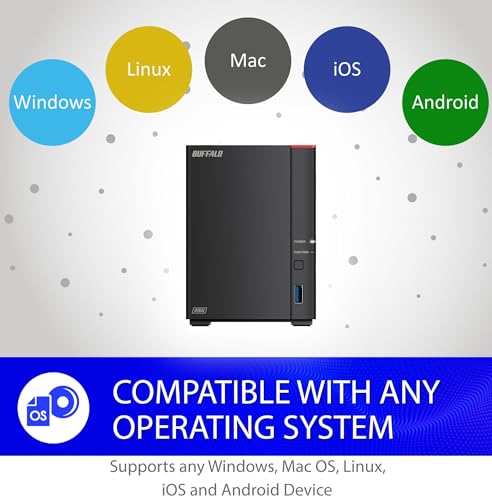 Image of BUFFALO LinkStation SoHo 720 2-Bay Professional Office NAS 4TB (2x2TB) with Hard Drives Included