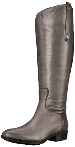Sam Edelman Womens Penny Leather Knee High Riding Boots Gray 6.5 Wide (C,D,W)