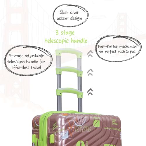 Image of AMERICAN TRAVELLER Urban SF Trolley Bag Single Small Size | Durable Hard Shell, TSA-Type Lock, 360 Disc Spinner Wheels, Expandable Luggage
