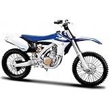 Bauer Spielwaren 2049744 Maisto Yamaha YZ450F: Originalgetreues Motorradmodell 1:12, mit beweglichem Ständer, Federung und frei rollenden Rädern, 17 cm, blau (5-13021), Mittel