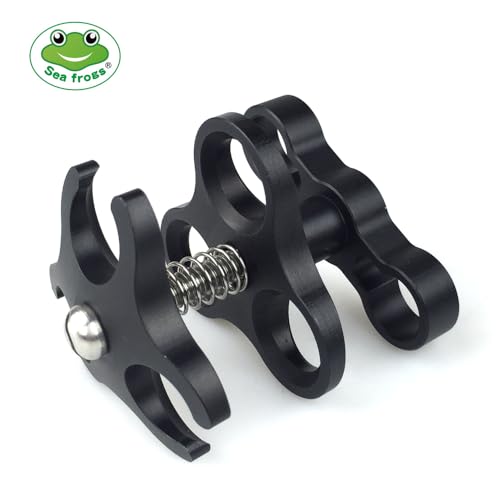 Bras de fixation à rotule aluminium 2,5 cm double ressort noir pour support et extension - 2