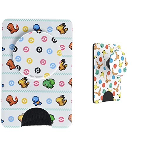 Pokemon Phone Wallet with Grip | PopSockets | PopWallet & PopWallet+: Swappable and Repositionable Wallet Pokemon Faces