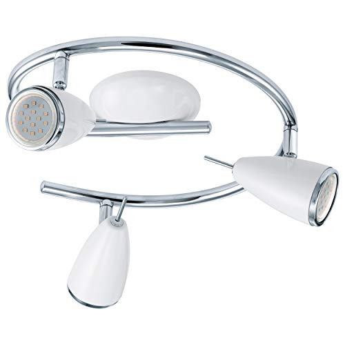 Preisvergleich Produktbild EGLO RICCIO 2 Spot, Stahl, GU10, 3 W, weiss, chrom