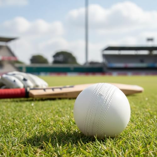 Image of 80 gm Heavy Plastic Cricket Training White Balls for Indoor and Outdoor Cricket Game (Pack of 12)