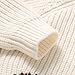 Opewod Baby Boy Girl Knit Cardigan Sweater Soft Warm Crochet Round Neck Long Sleeve Coat Toddler Outwear Fall Winter Clothes White 6-9 Months