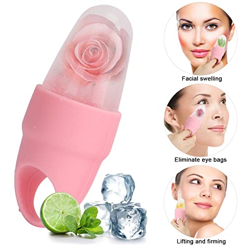 Small Ice Roller for Face and Eye, Ice Face Roller Facial Beauty Ice Roller Skin Care Tools, Ice Facial Roller Gua Sha Face Massage, Silicone Ice Mould for Face Beauty Remove Fine Lines (Blue) - Thumbnail 4