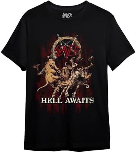 Camiseta Slayer Hell Awaits (BR, Alfa, PP, Regular, Preto
