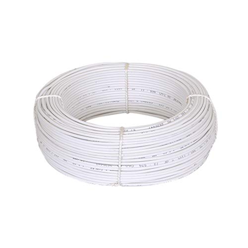 Image of GVD PVC & FR Insulated 1mm Single Core Flexible Copper Wires and Cables for Domestic /Home Electric Wire /Industrial Electric / 180 Mtr /Electrical Wire (White)
