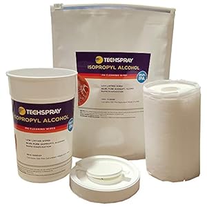Techspray reinigingsdoekjes geïmpregneerd, kit met dispenser en 100 doekjes