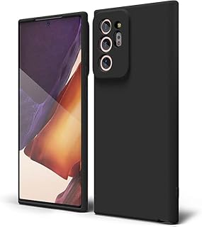 Gorilla Shop Back Cover Compatible with Samsung Galaxy Note 20 Ultra Soft Silicone Gel Rubber Shockproof Matte Finish Cloth Inner Lining with Cameras (Black)