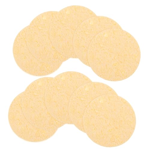HOLIDYOYO 10pcs Cleaning Sponges Iron Cleaner Wood Pulp Cotton Soldering Sponge Solder Cleaner Sponge