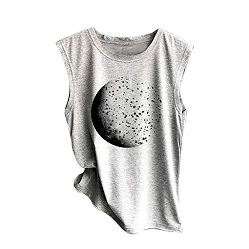 Camisetas para Mujer,Riou Sexy Halter sin Mangas Boho Camisola Top de Mujer con Estampado Casual Camisa de Verano Moda 2019 Blusa Tops para Primavera Verano