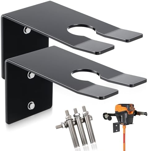 2 Pcs Ice Auger Wall Mount Heavy-Duty Vertical Storage Bracket wi...