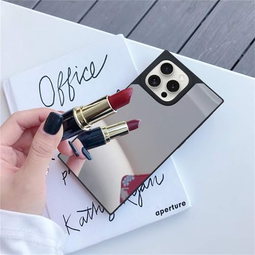 Coque miroir iPhone 11 Pro Max LUVI en verre et silicone argenté