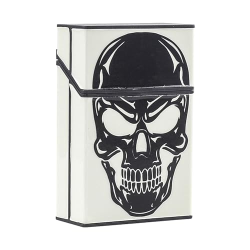 Boîte De Transport De Cigarettes, Boîtes À Cigarettes Tendance, Étui Pratique Pour Porte-cigarettes, Étui À Cigarettes Avec Motif Tête De Mort, Distributeur De Cigarettes Pour Le Camping En Plein Air