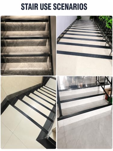 Borde de escalera aluminio de alta resistencia estructural con perfil angular marrón de 1m 7