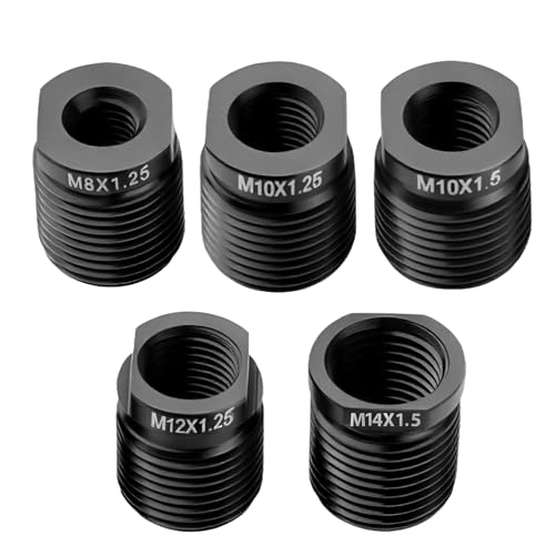 BlinkAutor Shift Knob Adapter Kit – 5 Pack Fits M10x1.25 / M12x1.25 / M14x1.25 / M10x1.5 / M14x1.5 Manual Transmission Cars, Trucks, SUVs – Aluminum Thread Inserts