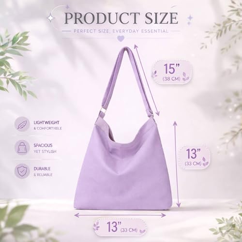 Image of Lify Women's Retro Large Size Canvas Shoulder Bag Hobo Crossbody Handbag Casual Tote - 1 Piece