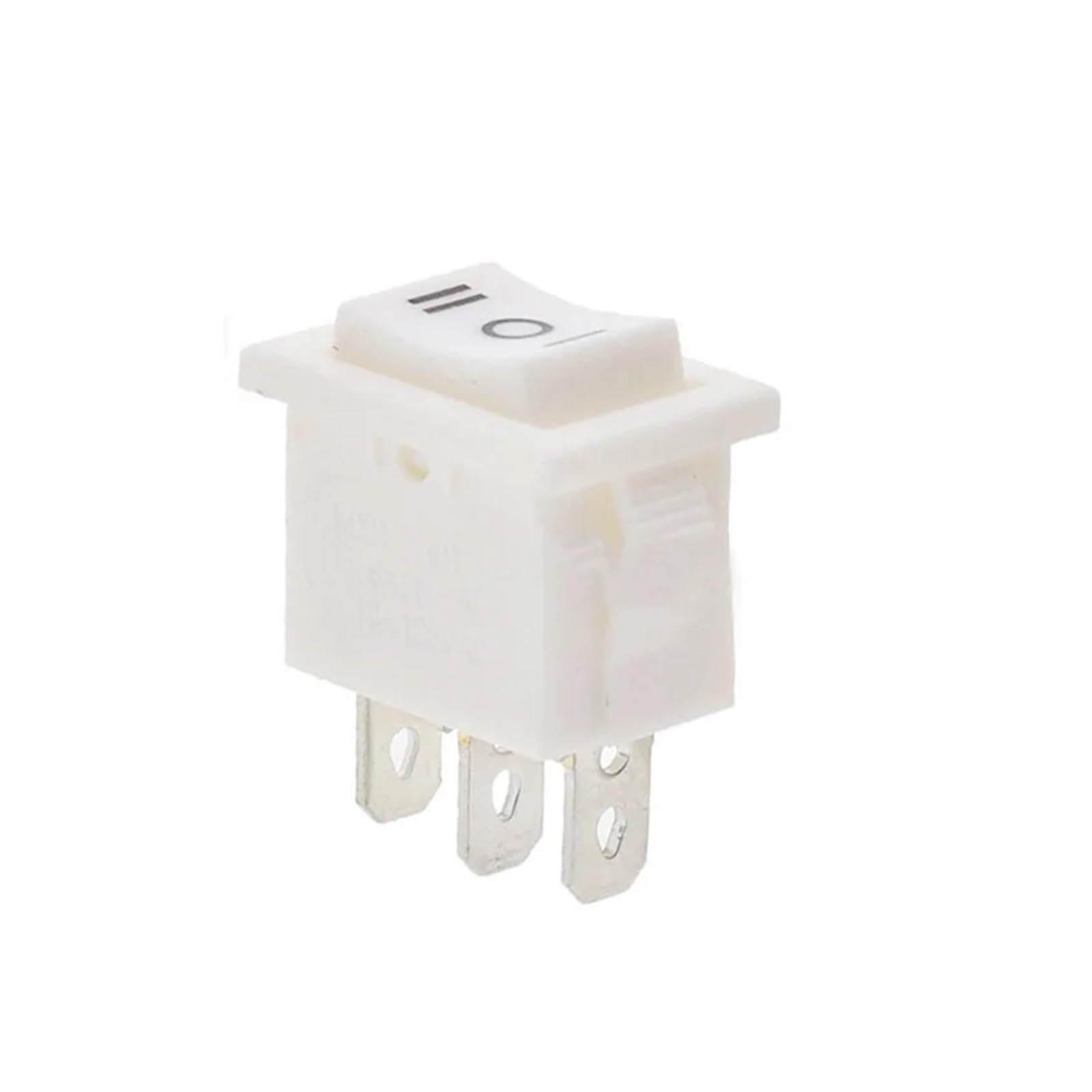 IDGTTLDF 5PCS White Ship Type Switch 15 * 21mm, 3PIN ON/OFF/ON Rocker Switch, 6A/250V, 10A/125V, 15X21