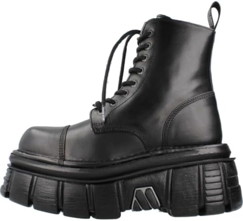 Amazon | New Rock Combat Boots ユニ プラットフォームブーツ