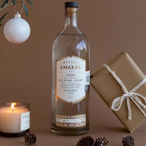 Mezcal Amarás | Espadin | 700 ml | Aus süßen Espadin-Agaven | In Handarbeit hergestellt | Mit überwältigender natürlicher Komplexität