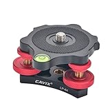 CAVIX Camera Leveler Tripod Leveling Base Tri-Wheel Head for Macro Photography Aluminum w Bubble...