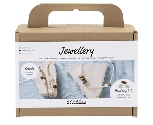 Mini Craft Kit Gioielli, Collana E Orecchini In Cristallo, 1 Confezione