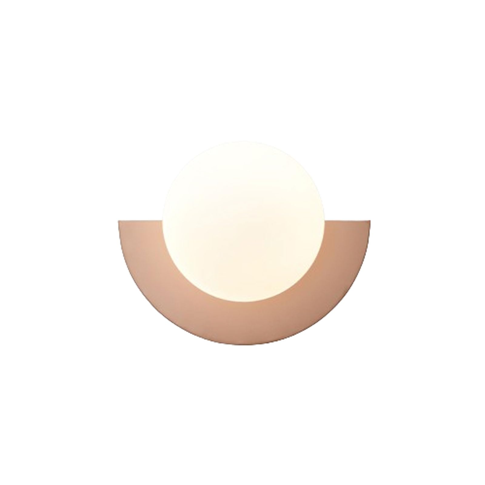 HYJAUSXB Nordic Half Moon Wall Sconce - 7W Round LED Fixture 3000K Warm Light for Indoor Lighting Modern Decorative Lamp Living Room & TV Background