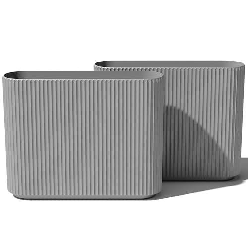 Image of Veradek Demi Series Span Planter - Tall and Wide Outdoor Planter with Shelf