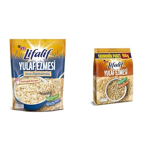 Eti Lifalif İnce Öğütülmüş Yulaf Ezmesi 350 g ve Eti Lifalif Yulaf Ezmesi 950 g