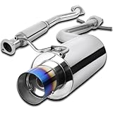 Spec-D Tuning MFCAT2-IS30001T-SD Lexus IS300 3.0L Base Sedan Sportcross Wagon Catback Exhaust Burnt Tip