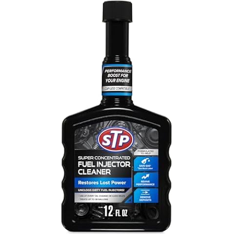 STP Super Concentrated Fuel Injector Cleaner, Injector Cleaner Unclogs Dirty Fuel Injectors and Restores Lost Power, 12 Oz Cover