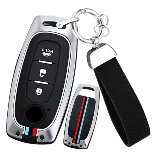 Coque de clé Nissan en métal argenté : finies les clés rayées !