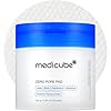 Medicube Zero Pore Pads 2.0, Dual-Textured Facial Toner Pads for Exfoliation and Pore Care with 4.5% AHA Lactic Acid & 0.45% BHA Salicylic Acid, Ideal for All Skin Types, Korean Skin Care (70 units)