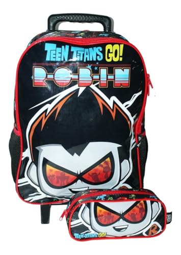 Kit Mochila Infantil Jovens Titans Carrinho Original Estojo Vermelho