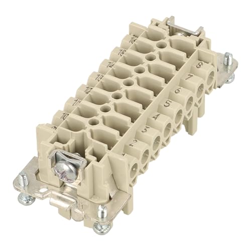 Insert de prise Wieland 16 pôles 500V 16A avec connexion à vis robuste contre les vibrations