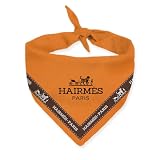 Dog Bandana HAIRMES Dog Bandana Designer Fashion Clothes Scarf kercheif for Small Medium and Large Dogs. Funny Parody Gift for Girl or boy Dog Soft Durable Fabric, Adjustable tie-on Style Triangle