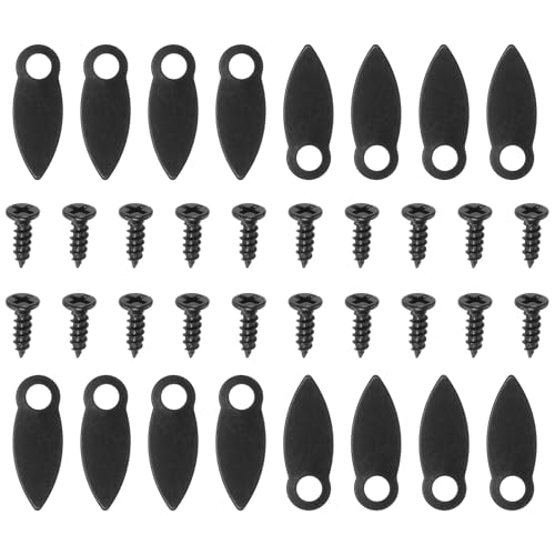 Image of HARFINGTON 100Pcs Picture Frame Backing Hardware Clips with 100Pcs Screws Photo Frame Turn Button Fasteners Backing Clip for Craft Hanging Pictures Drawing, Black