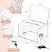 Clear Donation Box with Lock & Sign Holder, Versatile for Fundraising, Ballot Voting, Suggestions, and Tips Jar, Secure Storage Design, Size 6.2x4.6x4.0 Inch, Clear 1 Pack