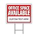 Office Space Available Yard Sign Personalized 24