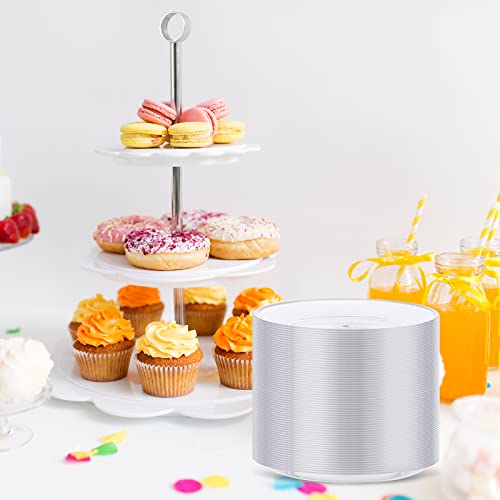 Mimorou TN-MIMOROU-472 Clear Plastic Dessert Plates 5.5 Inch Disposable Cake Plates Small Party Plates Bulk Clear Round Plates thumb #5