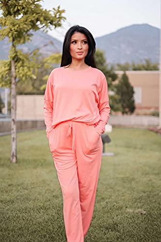Image of PRETTYGARDEN Travel Outfit Women 2 Piece Lounge Sets | Long Sleeve Shirts, Jogger Pants Pockets, Matching Track Suits, Fall Spring Comfy Clothes for Casual Outing, Cruise, Airport